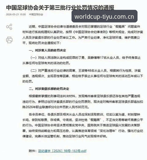 资深用户聊聊足协第三批禁足名单背后的行业震荡，以及如何在2026世足开户平台理性观赛